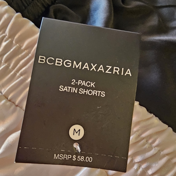 BCBG Maxazaria Two Pairs Satin Shorts Size M NWT - Picture 4 of 6